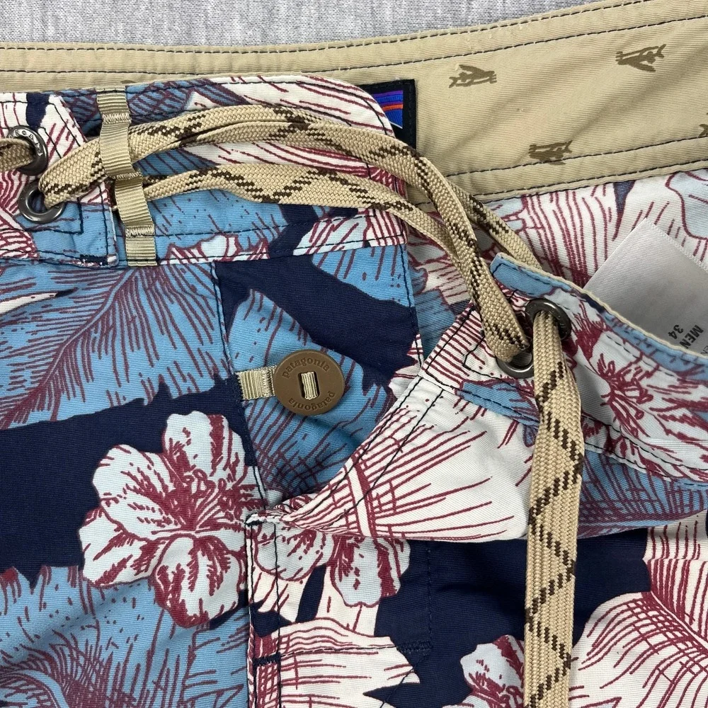 Patagonia Wavefarer Board Shorts Mens 34 Blue Floral 8